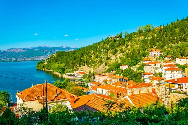 Bunte Häuserfassaden Kastoria Griechenland — Stockfoto