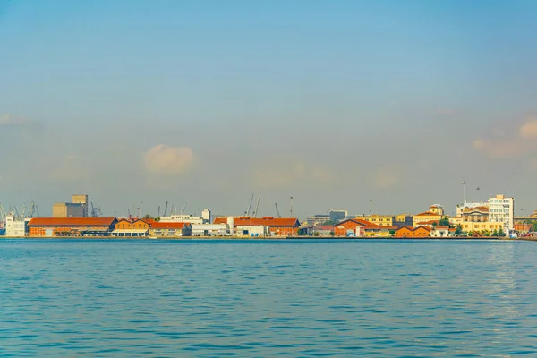 Widok Odnowiony Portu Salonikach Spędzeniu — Zdjęcie stockowe