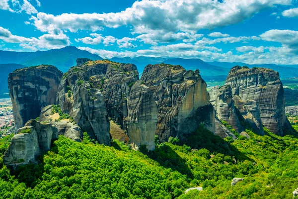 Rock Csúcsok Meteora Greec — Stock Fotó