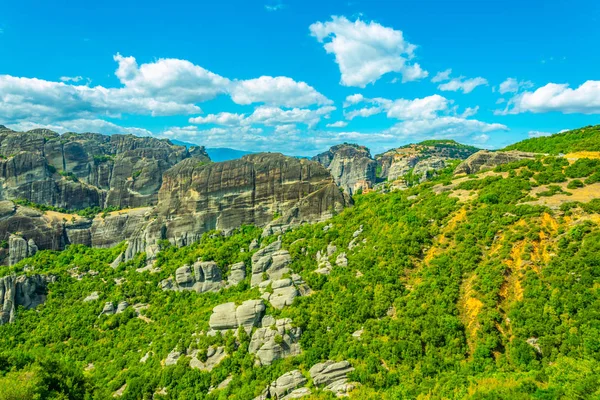 Monasterios Varlaam Roussanou Gran Monasterio Meteoros Meteora Greec — Foto de Stock