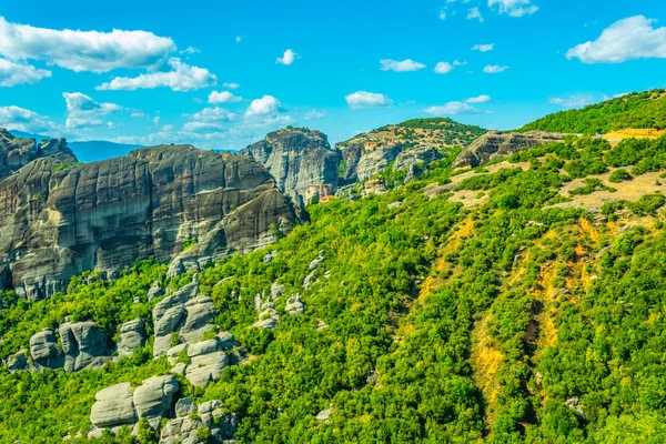 Kláštery Varlaam Roussanou Velký Meteor Kláštera Meteora Greec — Stock fotografie