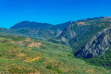 Delphi, Greec yakınındaki dağ silsilesi