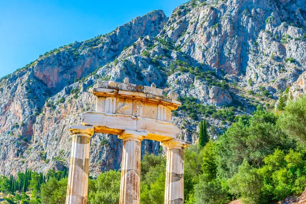 Ruines Temple Athéna Pronaia Delphes Greec — Photo