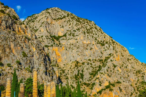 Ruins Temple Apollo Ancient Delphi Greec — Stock Photo, Image