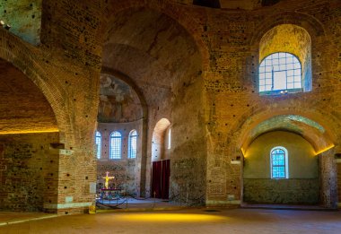 Selanik, Yunanistan, 8 Eylül 2017: Rotunda Selanik'te Greec Galerius'un iç görünümünü