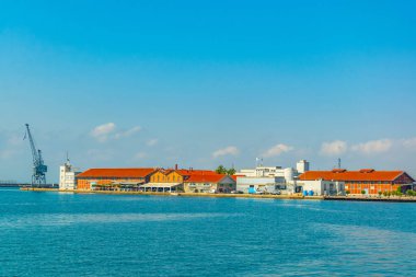 Selanik, Yunanistan, 11 Eylül 2017: Görünüm Selanik'te, Greec yenilenmiş bağlantı noktası üzerinden
