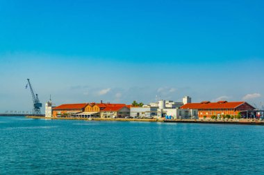 Selanik, Yunanistan, 11 Eylül 2017: Görünüm Selanik'te, Greec yenilenmiş bağlantı noktası üzerinden