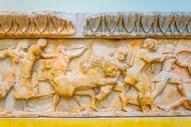 Delphi, Yunanistan, 13 Eylül 2017: İç Tarih Müzesi Delphi, Greec