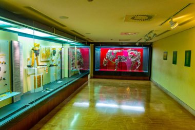 Delphi, Yunanistan, 13 Eylül 2017: İç Tarih Müzesi Delphi, Greec