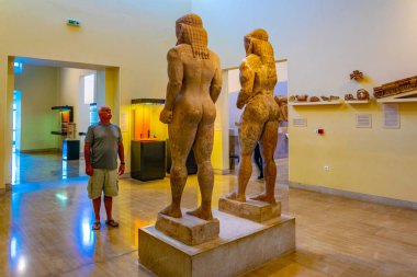 Delphi, Yunanistan, 13 Eylül 2017: İç Tarih Müzesi Delphi, Greec