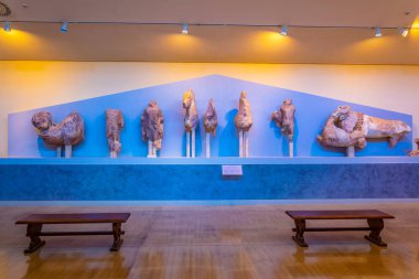 Delphi, Yunanistan, 13 Eylül 2017: İç Tarih Müzesi Delphi, Greec