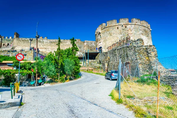 Thessaloniki Grécia Setembro 2017 Turistas Estão Desfrutando Vista Sobre Cidade — Fotografia de Stock