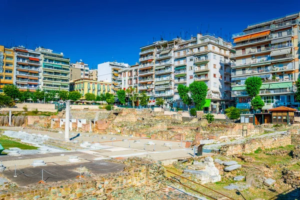 Selanik Yunanistan Eylül 2017 Selanik Merkezinde Greec Antik Agora Görünümünü — Stok fotoğraf