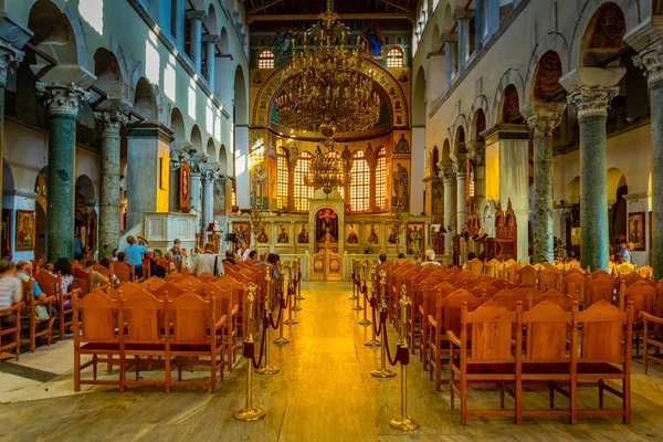 Thessaloniki Griekenland September 2017 Interieur Van Agios Dimitrios Kerk Thessaloniki — Stockfoto