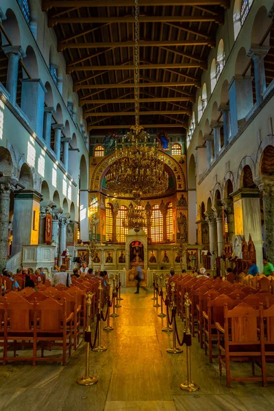 Thessaloniki Griekenland September 2017 Interieur Van Agios Dimitrios Kerk Thessaloniki — Stockfoto