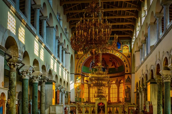 Thessaloniki Griekenland September 2017 Interieur Van Agios Dimitrios Kerk Thessaloniki — Stockfoto