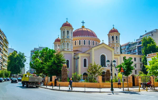 Thessaloniki Grecia Septiembre 2017 Vista Iglesia Metropolitana San Gregorio Palamas — Foto de Stock
