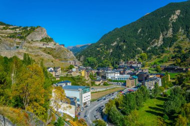 Canillo şehir Andorr, Valira Nehri vadisinde iç içe
