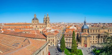 Salamanca, Spai, kilise San Sebastian ve anaya sarayın havadan görünümü