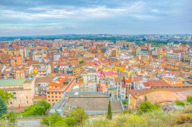 İspanyol şehir Lleid havadan görünümü