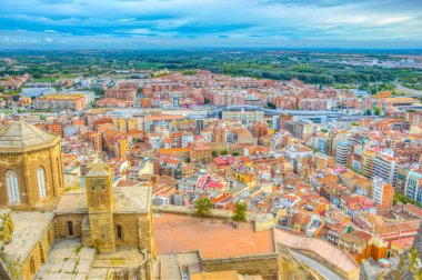 Lleida, Spai La Seu Vella Katedrali'nde havadan görünümü