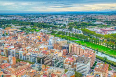 Castillo de la Suda, Lleida, Spai 'deki La Seu Vella katedrali yakınlarında.