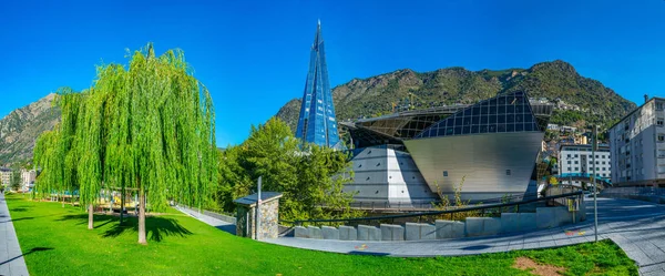 Ein Modernes Gebäude Des Caldea Spa Andorra Vell — Stockfoto