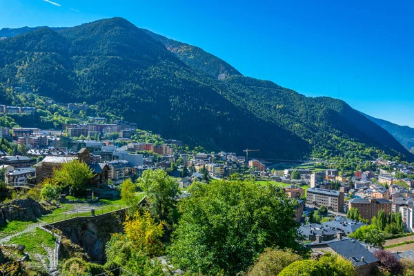 Vue Aérienne Encamp Andorre — Photo