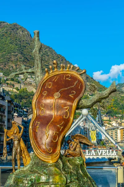 Escultura Noblesse Temps Diseñada Por Salvador Dalí Andorra Vell — Foto de Stock