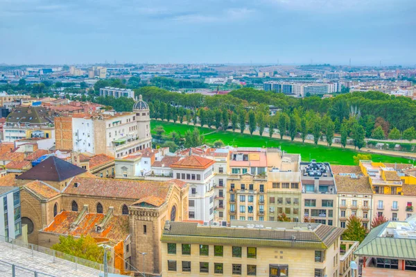 İspanyol şehir Lleid havadan görünümü