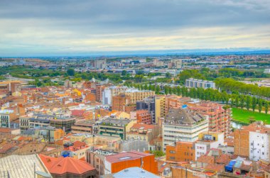 Castillo de la Suda, Lleida, Spai 'deki La Seu Vella katedrali yakınlarında.