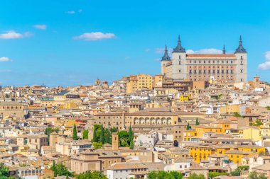 Cityscape Alcazar Kalesi'nin, Spai hakim bir Toledo