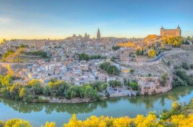 Cityscape Toledo, Spai gün batımı görünümü