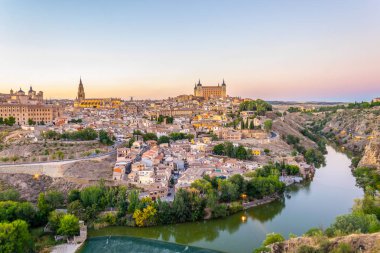 Cityscape Toledo, Spai gün batımı görünümü