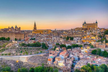 Cityscape Toledo, Spai gün batımı görünümü