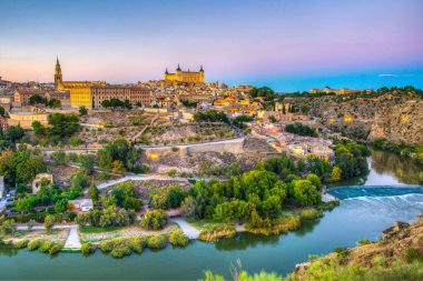 Cityscape Toledo, Spai gün batımı görünümü