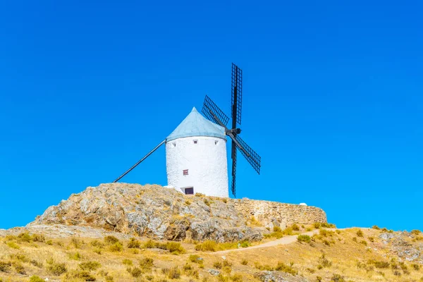 Consuegra Spai Hagyományos Fehér Szélmalmok — Stock Fotó