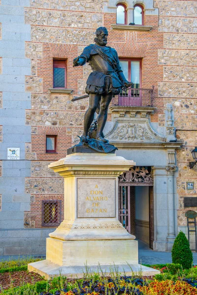 Standbeeld Van Alvaro Bazan Madrid Spai — Stockfoto