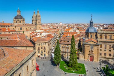 San Sebastian kilise, kutsal ruh ve anaya palace Salamanca, Spai adlı havadan görünümü
