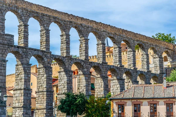 Detalhe Aqueduto Segóvia Spai — Fotografia de Stock