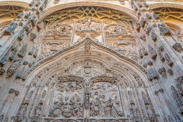 Fasáda Katedrály Salamanca Spai — Stock fotografie