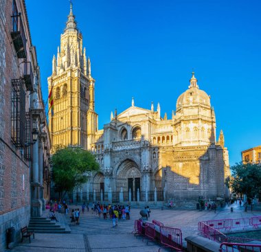 Toledo, İspanya, 2 Ekim 2017: Primat katedral Saint Mary Toledo, Spai