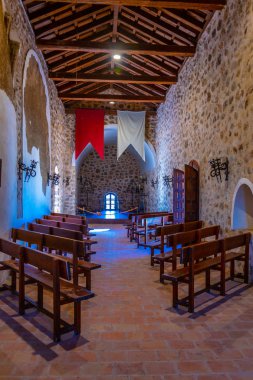 Consuegra, İspanya, 2 Ekim 2017: İç kale Consuegra, Spai