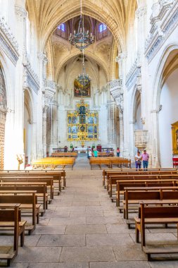 Toledo, İspanya, 2 Ekim 2017: İç Monasterio de San Juan de Los Reyes, Toledo, Spai