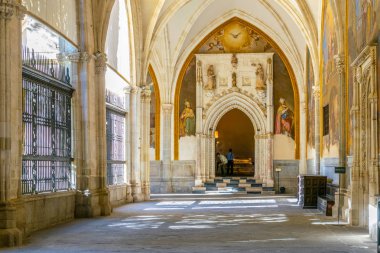 Toledo, İspanya, 2 Ekim 2017: İç Santa Iglesia Catedral Primada de Toledo Toledo, Spai