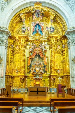 Segovia, İspanya, 4 Ekim 2017: Gotik Katedrali Segovia, Spai, iç