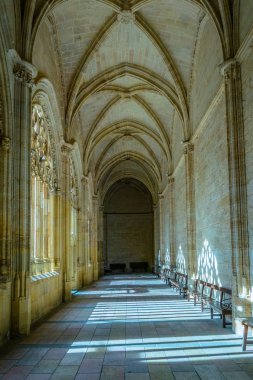 Segovia, İspanya, 4 Ekim 2017: Koridor Segovia, Spai, Gotik Katedrali