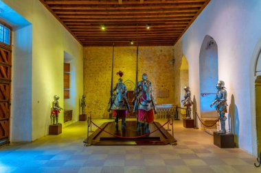 Segovia, İspanya, 4 Ekim 2017: Alcazar de Segovia iç Spai