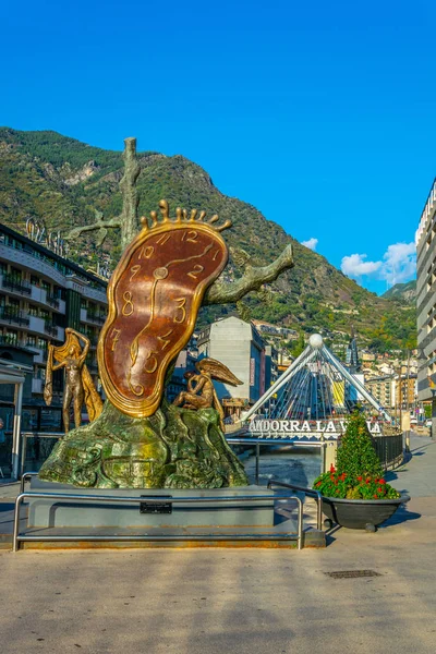 Andorra Vella Andorra Septiembre 2017 Noblesse Temps Escultura Diseñada Por — Foto de Stock