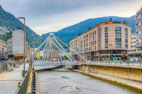 Andorra Vella Andorra Septiembre 2017 Pont Paris Andorra Vell — Foto de Stock